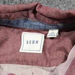 ROWN Button Down Shirt Mens Extra Large Burgundy Casual Dress Shirt Solid